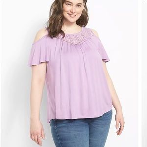 NWT lane Bryant  Cold Shoulder Shirt